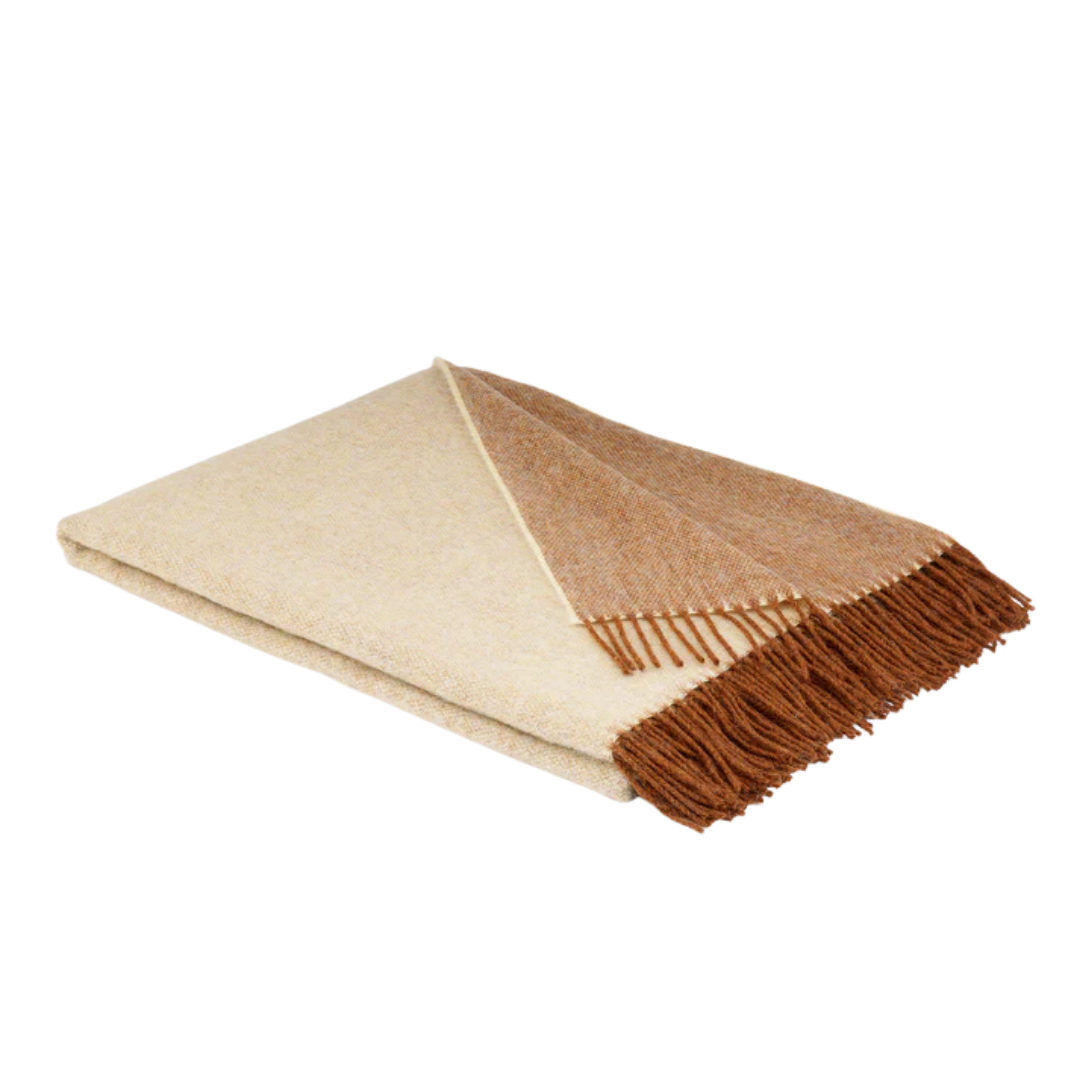 Cappuccino Reversible Merino Blankie 200x145 cm