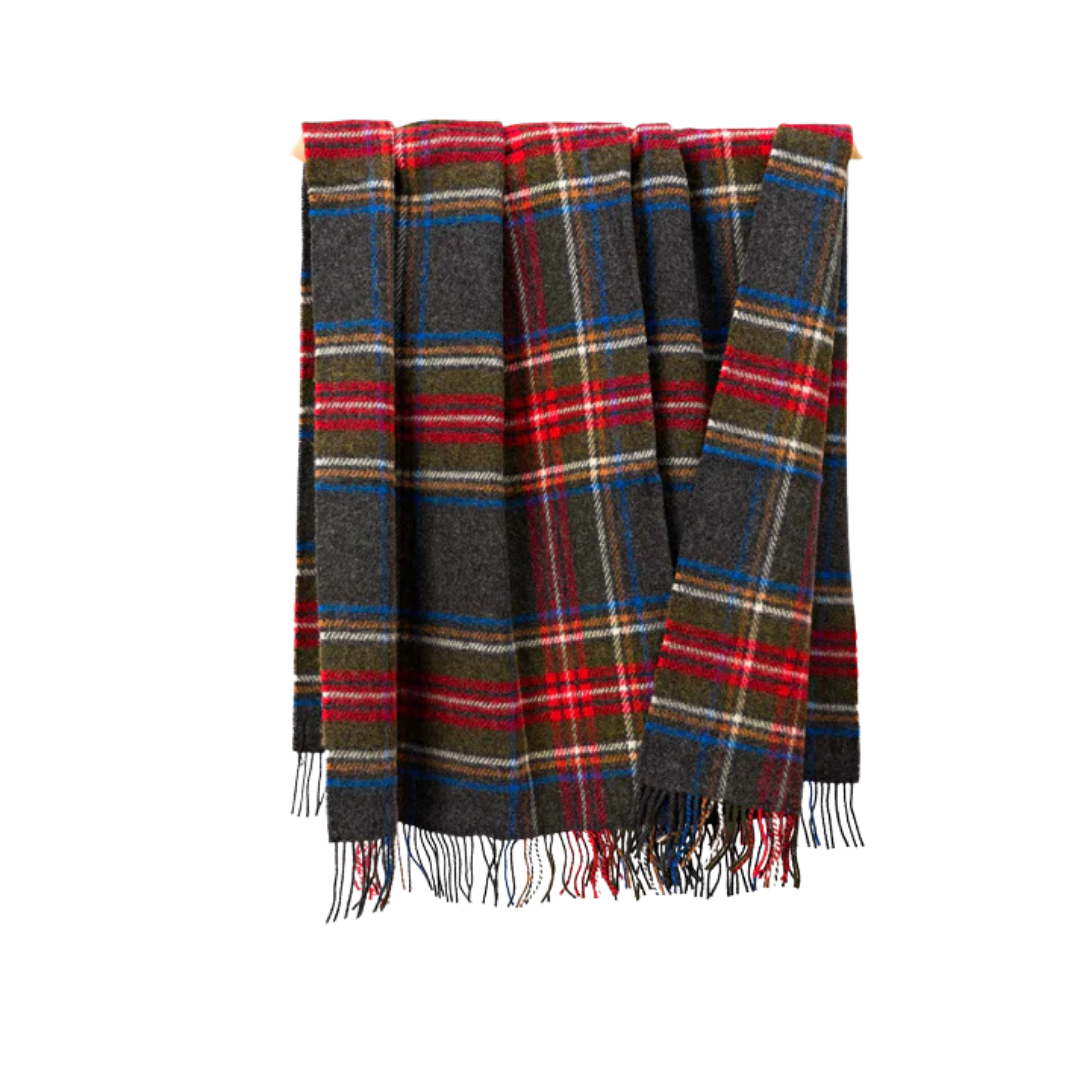 Ierse Picknickdeken Grey Red Stewart 137x182 cm