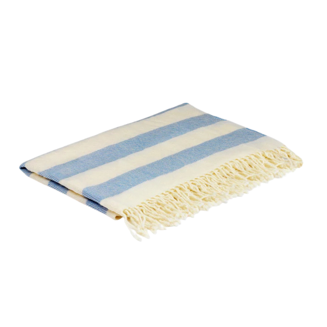 Whispering Blue Merino Baby Blankie 100x75 cm