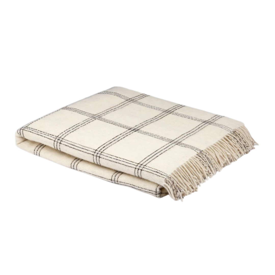 White Pearl Window Alpaca Merino Blankie 200x145 cm